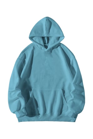 Bebe Mavisi Kadın Erkek Oversize Kapşonlu Kanguru Cepli Zeta Tau Baskılı Sweatshirt Hoodie