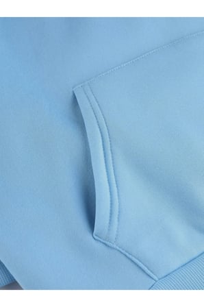 Bebe Mavisi Kadın Erkek Oversize Kapşonlu Kanguru Cepli Zeta Tau Baskılı Sweatshirt Hoodie