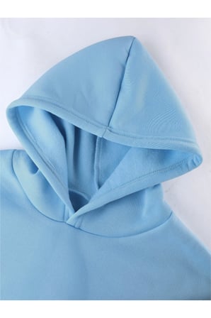 Bebe Mavisi Kadın Erkek Oversize Kapşonlu Kanguru Cepli Zeta Tau Baskılı Sweatshirt Hoodie