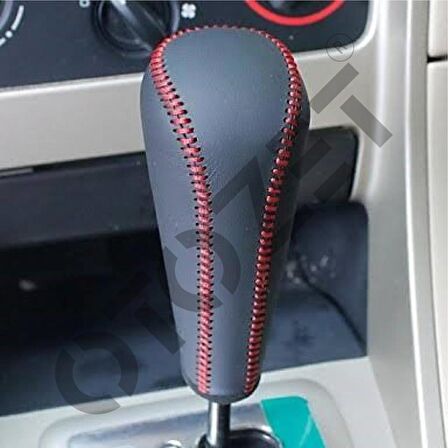 Citroen C2 Otomatik Vites Topuzu Deri Siyah Kırmızı Dikişli