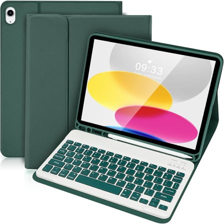 Fogy Ipad (A16) 11inç 10. 2022/2025 Uyumlu Bluetooth Türkçe Q Klavyeli Kılıfı (Tablet Değildir)