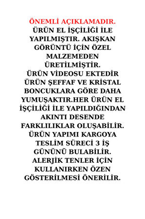 Zeyn El Yapımı Şeffaf Akıntı Su Damlası Misine Hayalet Tasarım Kolye