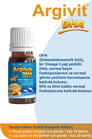 Argivit Dha Balık Yağı 10 Ml