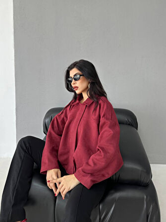 Süet Apoletli Bomber Ceket