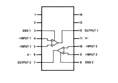 LM319N DIP-14 11.5mA Komparatör Entegresi
