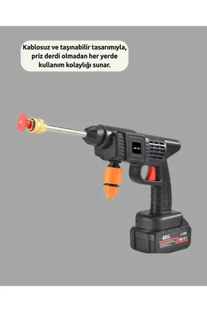 Kablosuz Taşınabilir Basınçlı Yıkama Tabancası Köpük Şişeli