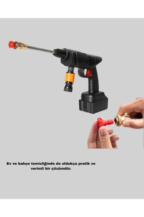 ÖZDELMARKT Basınçlı Yıkama Makinesi Akülü Taşınabilir Elektrikli 1.7 MPa 2 Kg