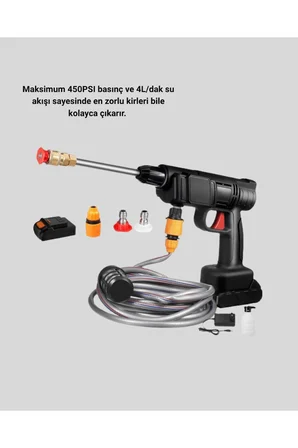 Özdelmarkt Taşınabilir 48V Basınçlı Yıkama Makinesi 30 Bar 1000-2000W