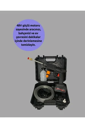 Çok Fonksiyonlu Şarjlı Basınçlı Yıkama Tabancası Ev Araç Bahçe