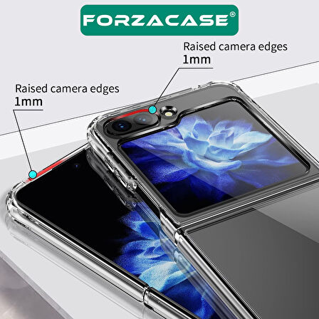 Forzacase Samsung Galaxy Z Flip6 ile uyumlu Crystal Serisi Anti Shock Sert Silikon Kılıf