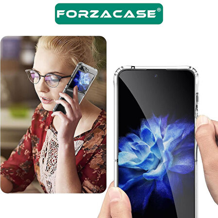 Forzacase Samsung Galaxy Z Flip6 ile uyumlu Crystal Serisi Anti Shock Sert Silikon Kılıf