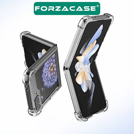 Forzacase Samsung Galaxy Z Flip6 ile uyumlu Crystal Serisi Anti Shock Sert Silikon Kılıf
