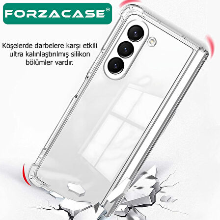 Forzacase Samsung Galaxy Z Fold6 ile uyumlu Crystal Serisi Anti Shock Sert Silikon Kılıf