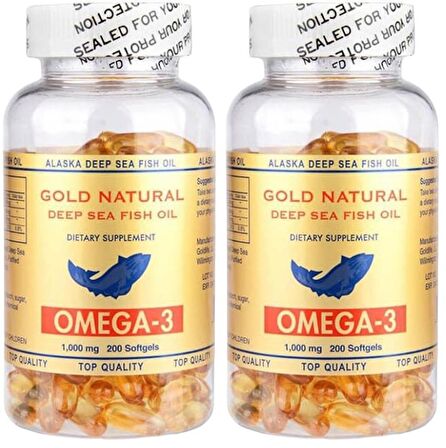 Gold Natural Omega 3 1000 Mg Balık Yağı 2x200 Softgel