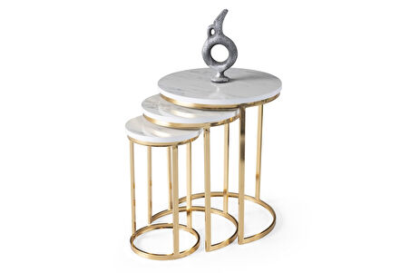 NİL ZİGON SEHPA, GOLD MARMO