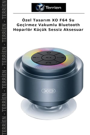 Özel Tasarım XO F64 Su Geçirmez Vakumlu Bluetooth Hoparlör Küçük Sessiz Aksesuar
