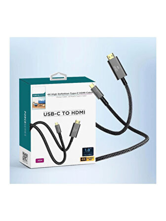 Zuidid Type-C To 4K HDMI Görüntü Aktarım Kablosu 1.8 mt Gold