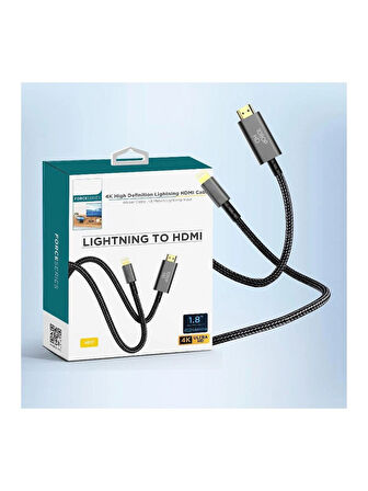 Zuidid Lightning To Ultra Hd HDMI Görüntü Aktarım Kablosu 1.8 mt Gold