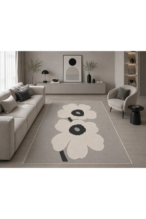 Dijital Baskı Pamuk Dokuma Kaymaz Taban Salon Halısı – Antre, Koridor ve Oda İçin