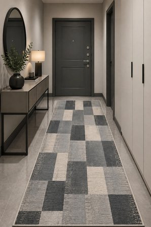 Dijital Baskı Pamuk Dokuma Kaymaz Taban Salon Halısı – Antre, Koridor ve Oda İçin