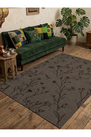 Dijital Baskı Pamuk Dokuma Kaymaz Taban Salon Halısı – Antre, Koridor ve Oda İçin