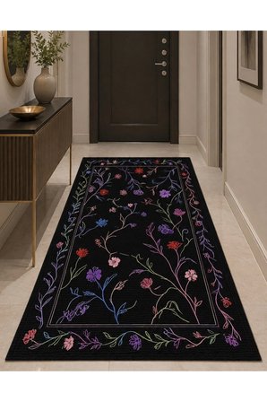 Dijital Baskı Pamuk Dokuma Kaymaz Taban Salon Halısı – Antre, Koridor ve Oda İçin