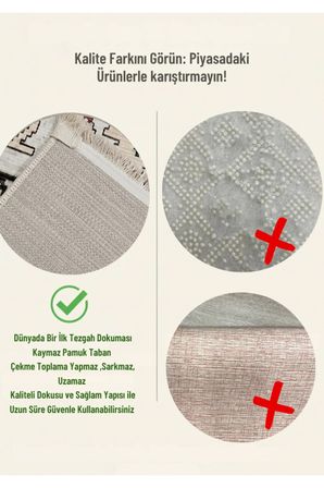 Dijital Baskı Pamuk Dokuma Kaymaz Taban Salon Halısı – Antre, Koridor ve Oda İçin