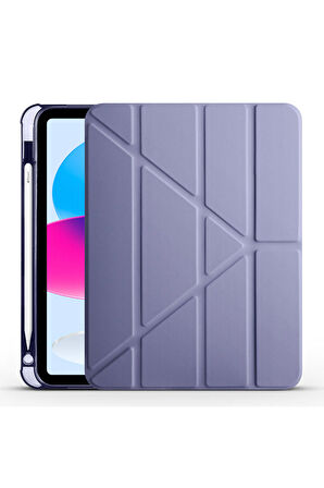 Samsung Galaxy Tab A4 10.4 T500 Kılıf Trifolding Standlı Kalemlikli Kapak RD2