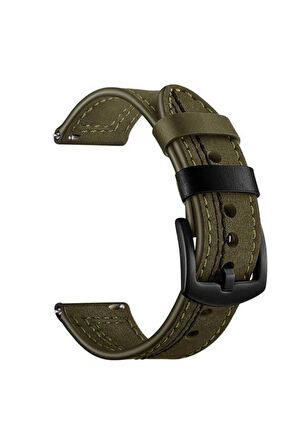 Samsung Galaxy Watch 46mm Kordon PU Deri KRD19 22mm