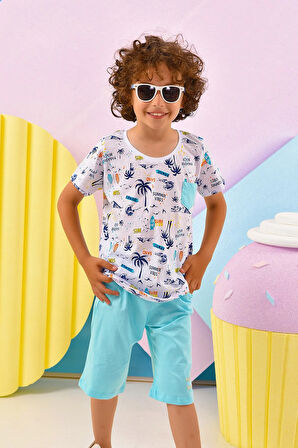 Hawaı Summer Sun Erkek Çocuk Alt Üst Takım Zhs01s