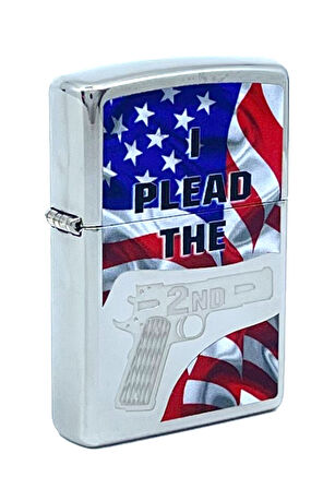 Zippo 2nd Amendment Plead With Flag Dizayn Çakmak