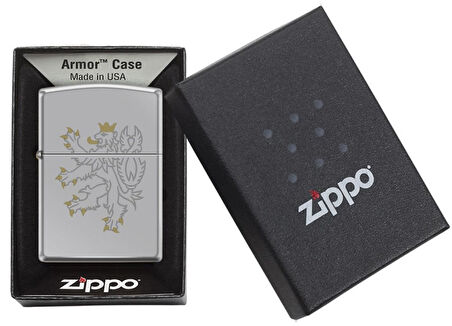 Zippo Armor® Kasa Czech Lion Dizayn Çakmak