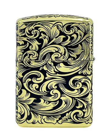 zippo armor® dragon & arabesque 360° multi cut deep carve black - epoxy infill dizayn özel seri çakmak