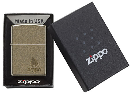 Zippo Classic Antique Brass Flame Lust Dizayn Çakmak