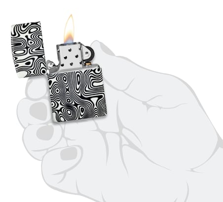 Zippo Glow In The Dark Matte Swirl Dizayn Çakmak