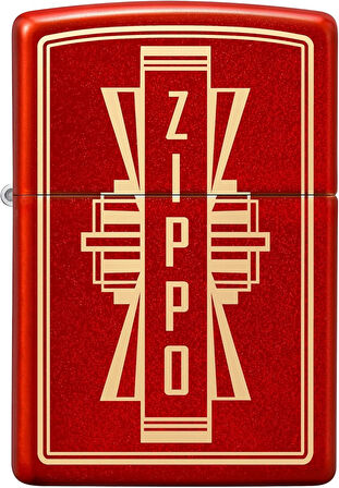 Zippo Metallic Red Logo Dizayn Çakmak