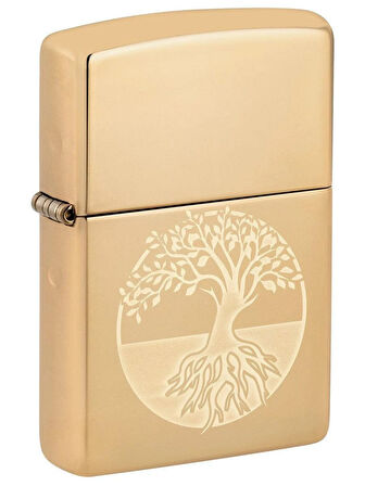 Zippo Tree Of Life High Polish Brass Dizayn Çakmak