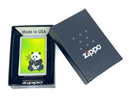Zippo Panda Bear Sitting With Bamboo Dizayn Çakmak