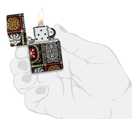 Zippo Tapestry Pattern - Dokuma Dizayn Çakmak