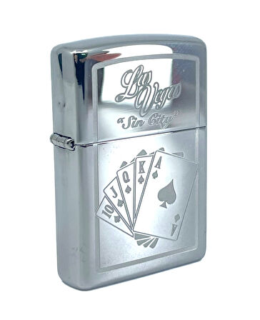 Zippo Vegas Sin City Royal Flush Dizayn Çakmak