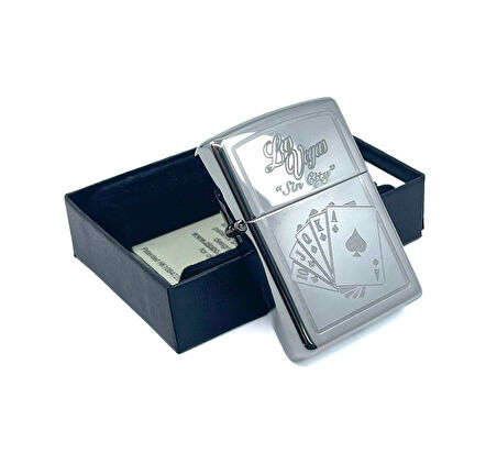 Zippo Vegas Sin City Royal Flush Dizayn Çakmak
