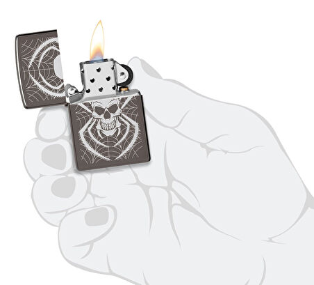 Zippo Skull Spider Dizayn Çakmak