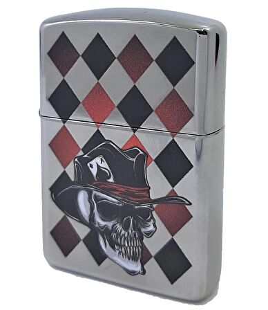 Zippo ArmorCase Skull Ace / Kurukafa Çakmak