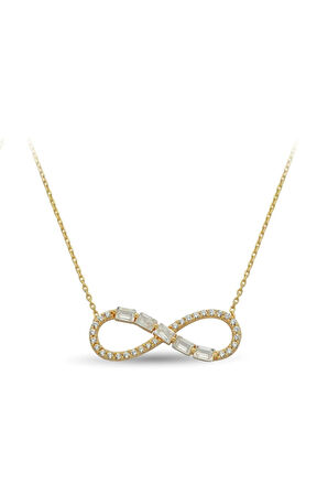 Kadın Sarı Sonsuzluk Altın Kolye