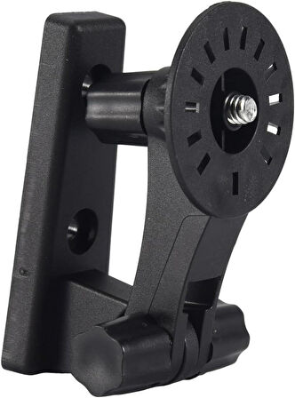 Microcase 3M Yapışkan veya Vida Monteli 1/4 Vida Girişli 180 Derece Döner Başlıklı Web kamera Bebek Kamerası Tutucu Stand Siyah - AL5014