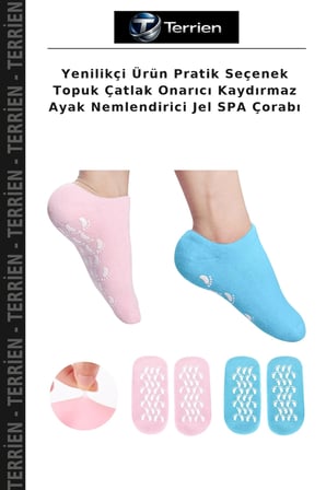 Yenilikçi Ürün Pratik Seçenek Topuk Çatlak Onarıcı Kaydırmaz Ayak Nemlendirici Jel SPA Çorabı