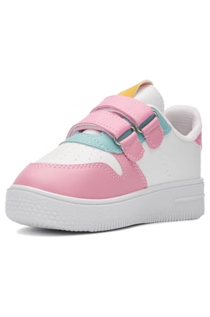 Günlük Kız Erkek Çocuk Spor Ayakkabı Sneaker Cırtlı Çift Şeritli Rahat Hafif  ZL001