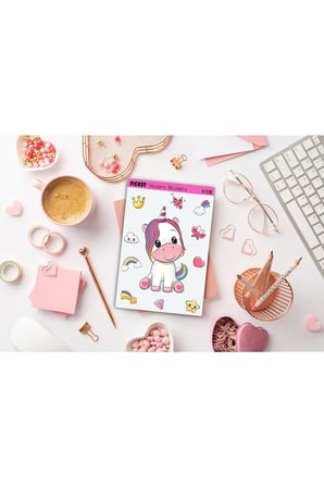 Unicorn Tek Boynuzlu At Sticker Seti - 11 Adet Etiket Çıkartma
