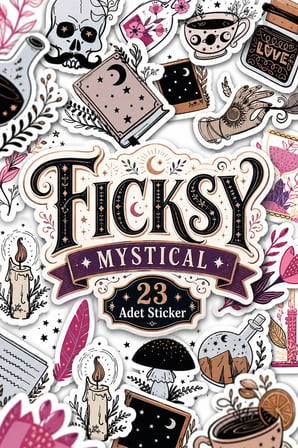 Mistik Sticker Seti - 23 Adet Etiket Çıkartma