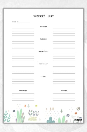 Haftalık Planlayıcı - A4 Ebat Yapılacaklar - 30 Yaprak - Weekly Planner